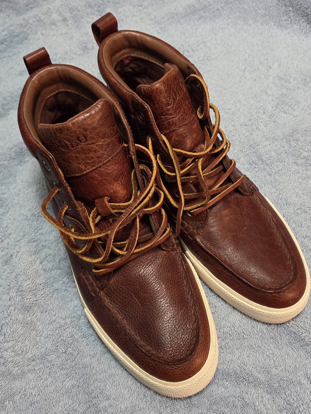 Polo by Ralph Lauren Brown Leather High-Top Boots